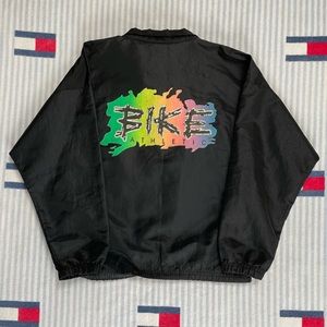 Vintage Bike Athletic quarter zip up pullover windbreaker jacket